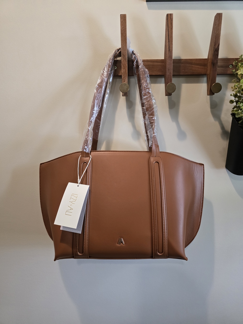 Brown Tote Bag - Sleek Vegan Leather Carryall
